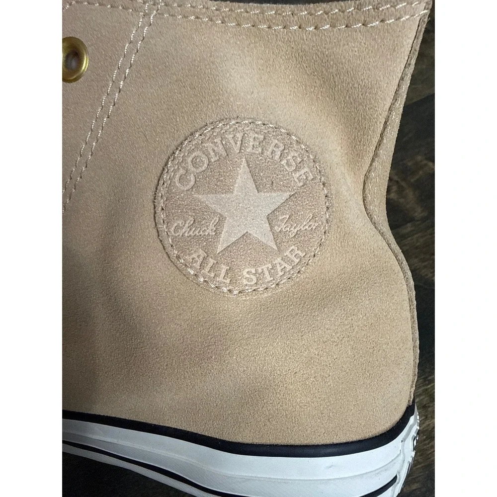 Converse Chuck Taylor All Star Hi Suede Leopard Print Tan Sneakers Wmns 12 Mn 10 - Picture 8 of 10